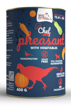 SYTA MICHA Chef Pheasant with vegetables - nassfutter für Hunde - 400g