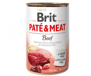 BRIT Paté & Meat mit Rindfleisch - Nassfutter für Hunde – 400 g