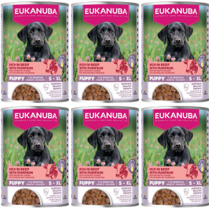 EUKANUBA Life Care Puppy Reich an Rind und Kürbis - Nassfutter für Hunde - 6x400g