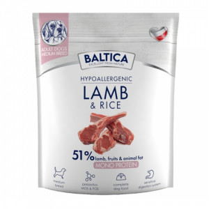 BALTICA Nutraceutic Hypoallergenic M Lamb with rice - trockenfutter für Hunde - 1kg