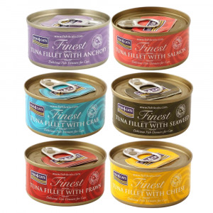 FISH4CATS Finest Filet GESCHMACKSMIX – Nassfutter für Katzen 6x70g