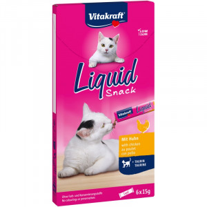 VITAKRAFT Liquid Snack Chicken - Katze behandeln - 6 x 15g