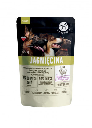 PET REPUBLIC Adult Lamb - nassfutter für Hunde - 500g