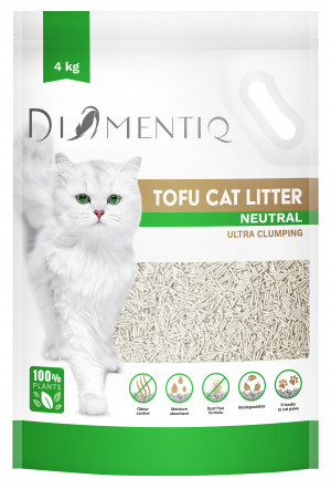 DIAMENTIQ Tofu Neutral Ultra clumping - pflanzliche streu - 4kg