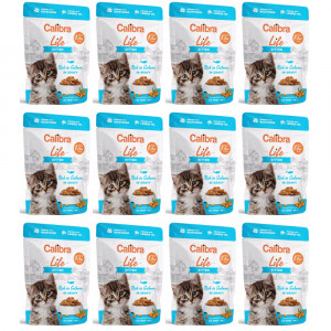 CALIBRA Cat Life pouch Kitten Salmon in gravy - Nassfutter für Katzen - 12x85g
