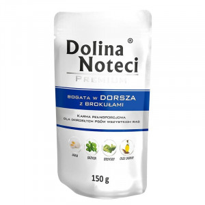Dolina Noteci Premium reich an Kabeljau mit Brokkoli - Nassfutter für Hunde - 150g