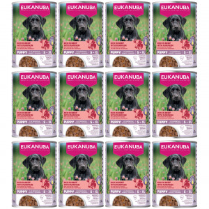 EUKANUBA Life Care Puppy Reich an Rind und Kürbis - Nassfutter für Hunde - 12x400g