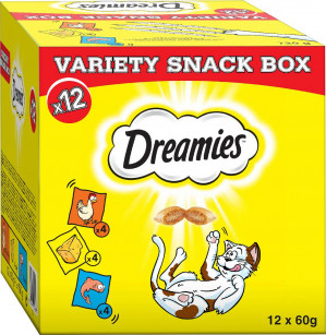 DREAMIES Variety Snack Box - Katze behandeln - 12x60 g