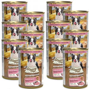 STUZZY Monoprotein Schwein – Nassfutter für Hunde – 12x400g