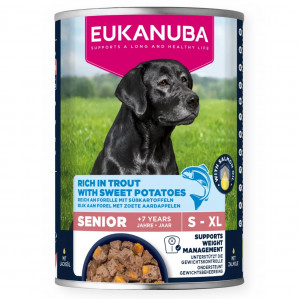 EUKANUBA Life Care Senior Rich in trout with sweet potatoes - Nassfutter für Hunde - 400g