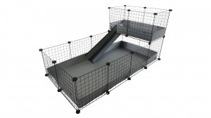 C&C Modularer Käfig 4x2 + Loft 2x1+ graue Rampe