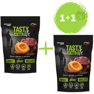 BIOFEED Tasty Dogs Life Hirsch - Nassfutter für Hunde - 2×150g - 1+1 GRATIS!