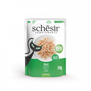 SCHESIR Chicken fillet in jelly - nassfutter für Katzen - 70g