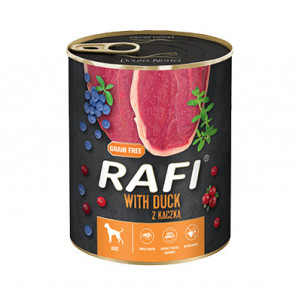 Dolina Noteci Rafi Nassfutter für Hunde mit Ente, Heidelbeeren und Preiselbeeren - 800g