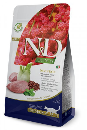 FARMINA N&D Quinoa Digestion Lamb and Fennel - Trockenfutter für Katzen - 1,5 kg 