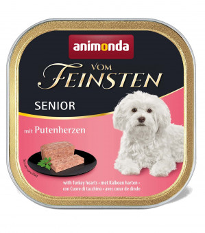 ANIMONDA vom Feinsten Senior Truthahnherzen - Nassfutter für Hunde - 150 g