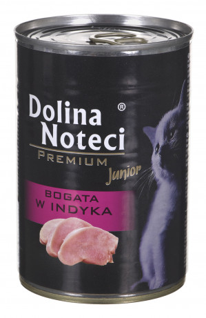 Dolina Noteci Premium Junior reich an Pute - Nassfutter für Katzen - 400 g