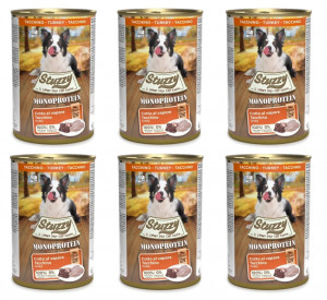 STUZZY Monoprotein Pute – Nassfutter für Hunde – 6x400g