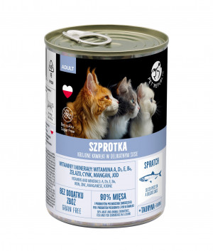 PETREPUBLIC Sprat Pieces in a delicate sauce - nassfutter für Katzen - 400g