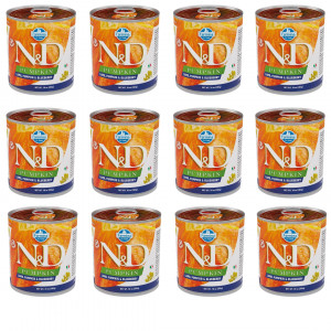 FARMINA N&D Dog Lamb&Pumpkin Adult – Nassfutter für Hunde – 12x285 g