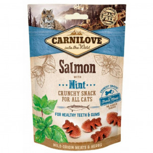 CARNILOVE Crunchy Snack Salmon & Mint - Katzenleckerli mit Lachs und Minze - 50 g