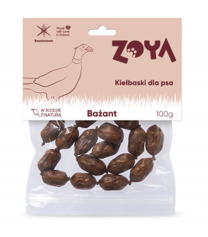 ZOYA Pheasant sausages - leckerli für hunde - 100g