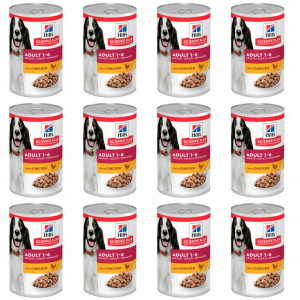 HILL'S Science Plan Canine Adult Huhn - Nassfutter für Hunde - 12x370g