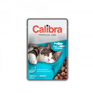 CALIBRA Cat Premium Adult Trout & Salmon - nassfutter für Katzen - 100g