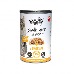 TUF TUF Pieces of meat in sauce with poultry - nassfutter für Katzen - 415g