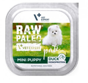 RAW PALEO Pâte Mini Puppy Duck - Nassfutter für Hunde - 150g