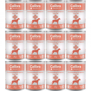 CALIBRA Veterinary Diets Gastrointestinal Low Fat - Nassfutter für Hunde - 12x400g