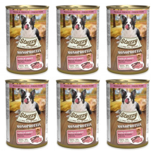 STUZZY Monoprotein Schwein – Nassfutter für Hunde – 6x400g