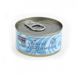 FISH4CATS Sardine with mussel - nassfutter für Katzen - 70g