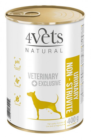 4VETS Natural Urinary No Struvit Dog - Nassfutter für Hunde - 400 g