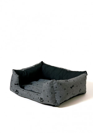 GO GIFT Hundebett XL - graphit - 75x55x15 cm