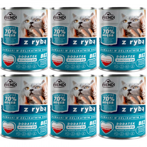 FRENDI Stücke in Soße mit Fisch - Nassfutter für Katzen - 6x800g