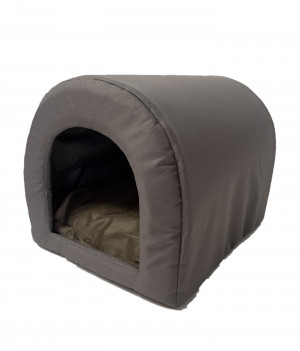 GO GIFT Bett für Katzen und Hunde - taupe - 40 x 33 x 29 cm