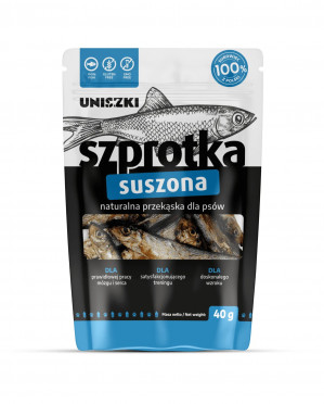 UNISZKI Getrocknete Sprotte - Leckerli für Hunde - 40 g