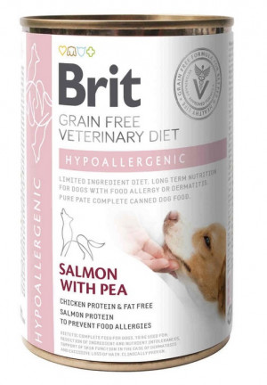 BRIT Grain Free Vet Diets Dog Hypoallergenic - Nassfutter für Hunde - 400g