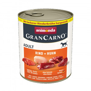 ANIMONDA GranCarno Adult Beef with chicken - Nassfutter für Hunde - 800g