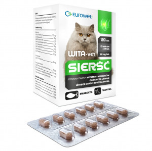 EUROWET Wita-Vet Coat - nahrungsergänzungsmittel für katzen - 120 tabletten