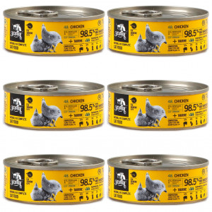 3COTY Chicken with spirulina Senior - nassfutter für Katzen - 6x80g