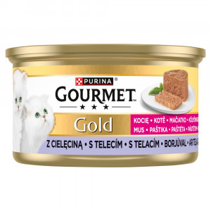 PURINA Gourmet Gold Kitten Veal mousse - nassfutter für Katzen - 85g