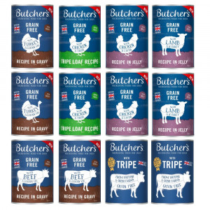 BUTCHER'S Original Recipe MIX SMAKÓW - mokra karma dla psa - 12x400g