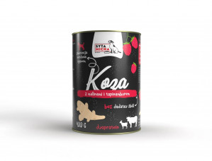 SYTA MICHA Ziege mit Himbeeren und Topinambur - Nassfutter für Hunde - 400g
