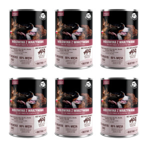 PET REPUBLIC Adult Medium & Large Rind mit Gemüse - Nassfutter für Hunde - 6x1250 g