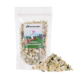 FACTORY HERBS Freeze-dried zucchini - leckerli für Nagetiere und Kaninchen - 20g