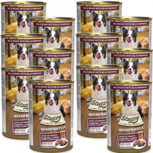 STUZZY Monoprotein Wildschwein – Nassfutter für Hunde – 12x400g