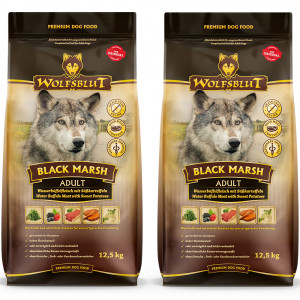 WOLFSBLUT Black Marsh Water buffalo - trockenfutter für Hunde - 2x12,5kg