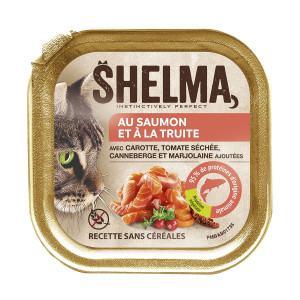 SHELMA Salmon and trout pate - nassfutter für Katzen - 100g